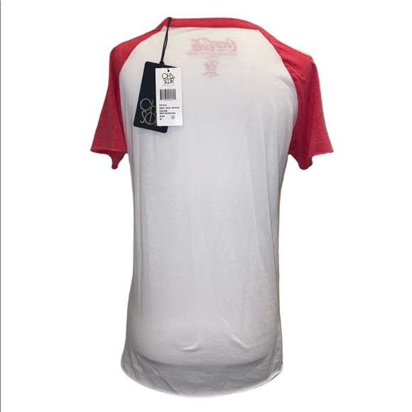 Chaser NWT Red/White Coca-Cola “The Real Thing” Tee w/Shoulder Cutouts M - Picture 7 of 10